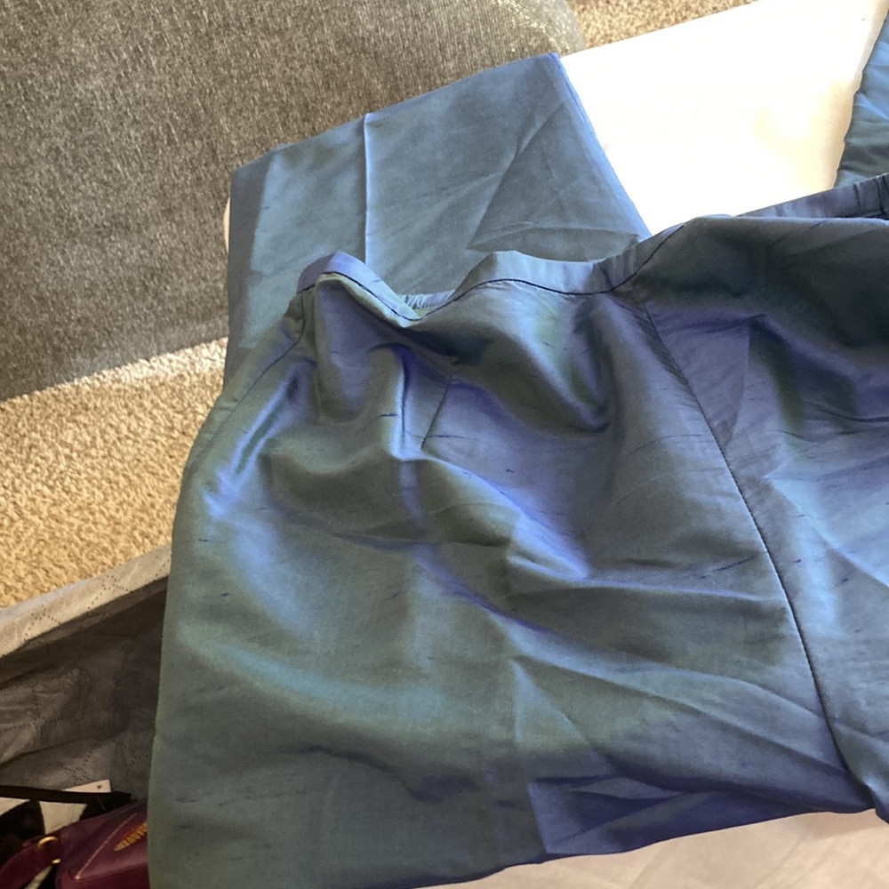 Valerie by Valerie Stevens 100% silk chameleon slacks size L - Picture 10 of 12